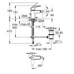 Casa si Gradina - Sanitare - Lavoar baie si accesorii - Baterii sanitare - Baterie bideu Grohe 32928003, 28 mm, 1 bar, 35 mm, 151 mm, 115 mm, 410 mm, 1 orificii instalare, Crom - Infinity.ro