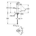 Casa si Gradina - Sanitare - Lavoar baie si accesorii - Baterii sanitare - Baterie lavoar Grohe 23764001, 1 bar, 35 mm, 304 mm, 108 mm, 390 mm, 1 orificii instalare, 3/8 dimensiune racord, Crom - Infinity.ro