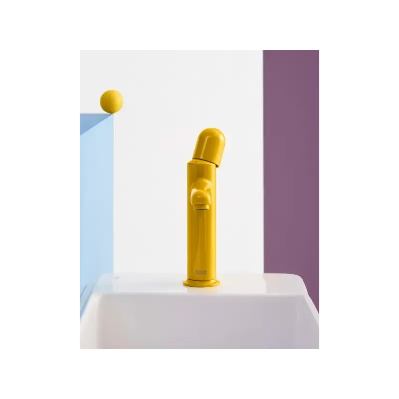 Casa si Gradina - Sanitare - Lavoar baie si accesorii - Baterii sanitare - Baterie lavoar Roca A5A3Y3FP10, 28 mm, 5 l/min, 0.5 bar, 35 mm, 192 mm, 115 mm, 380 mm, 1 orificii instalare, Galben - Infinity.ro