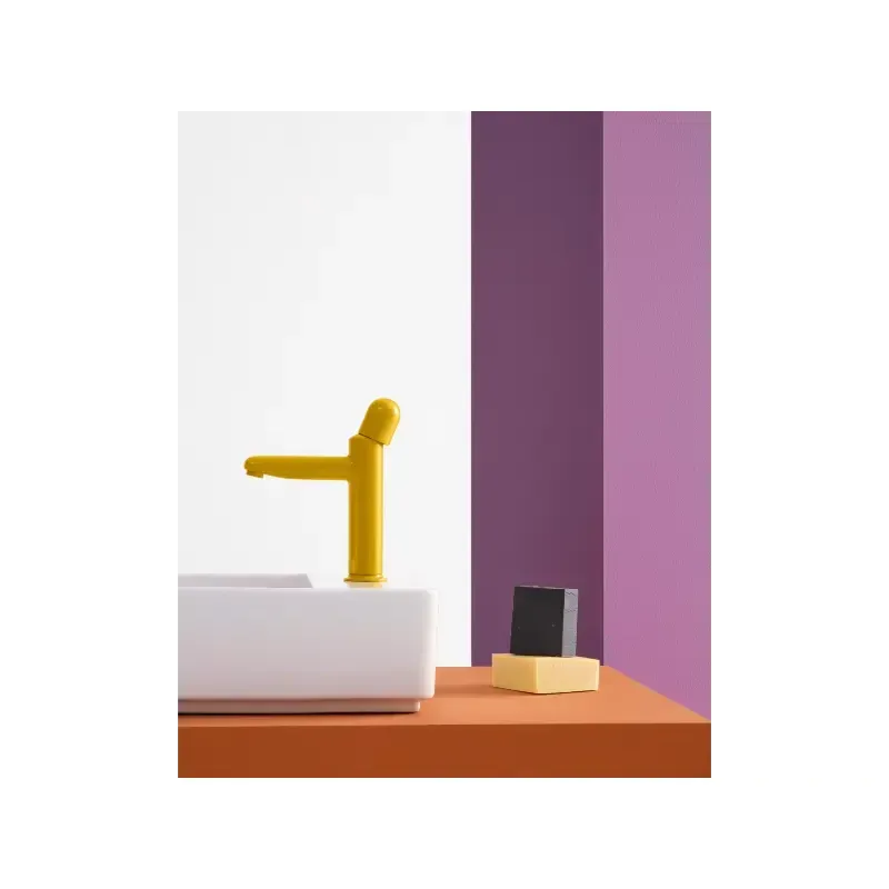 Casa si Gradina - Sanitare - Lavoar baie si accesorii - Baterii sanitare - Baterie lavoar Roca A5A3Y3FP10, 28 mm, 5 l/min, 0.5 bar, 35 mm, 192 mm, 115 mm, 380 mm, 1 orificii instalare, Galben - Infinity.ro