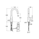 Casa si Gradina - Sanitare - Lavoar baie si accesorii - Baterii sanitare - Baterie lavoar Roca A5A404FC00, 28 mm, 5 l/min, 0.5 bar, 35 mm, 300 mm, 143 mm, 355 mm, 1 orificii instalare, Crom - Infinity.ro
