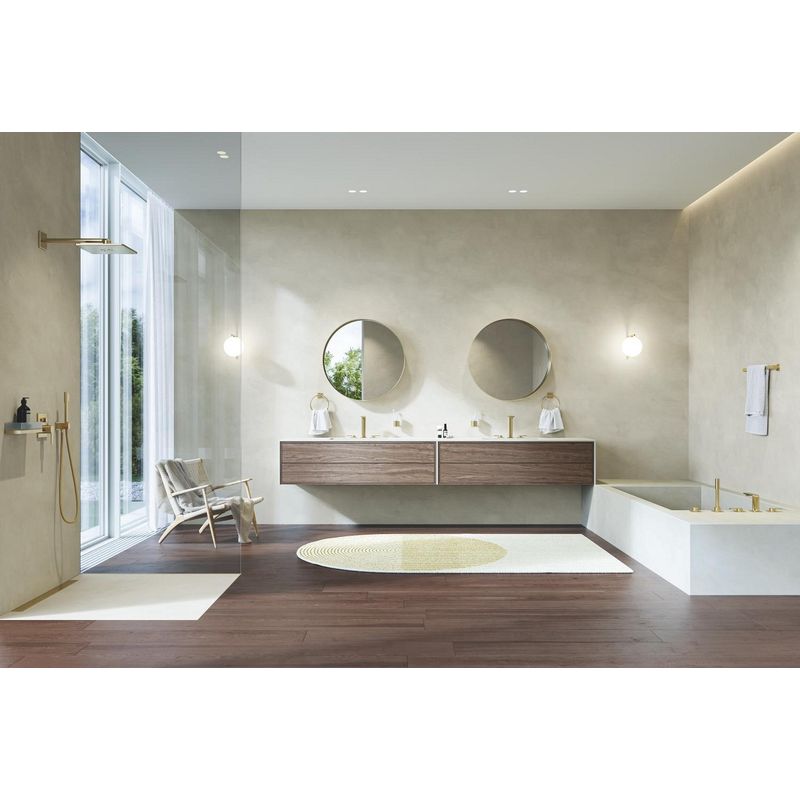 Casa si Gradina - Sanitare - Cazi si cabine de dus - Coloane si seturi de dus - Dus fix Grohe 26479GN0, SmartActive 310 Cube, pe perete, 310 mm, 2 functii, necesita valva, mat, auriu - Infinity.ro