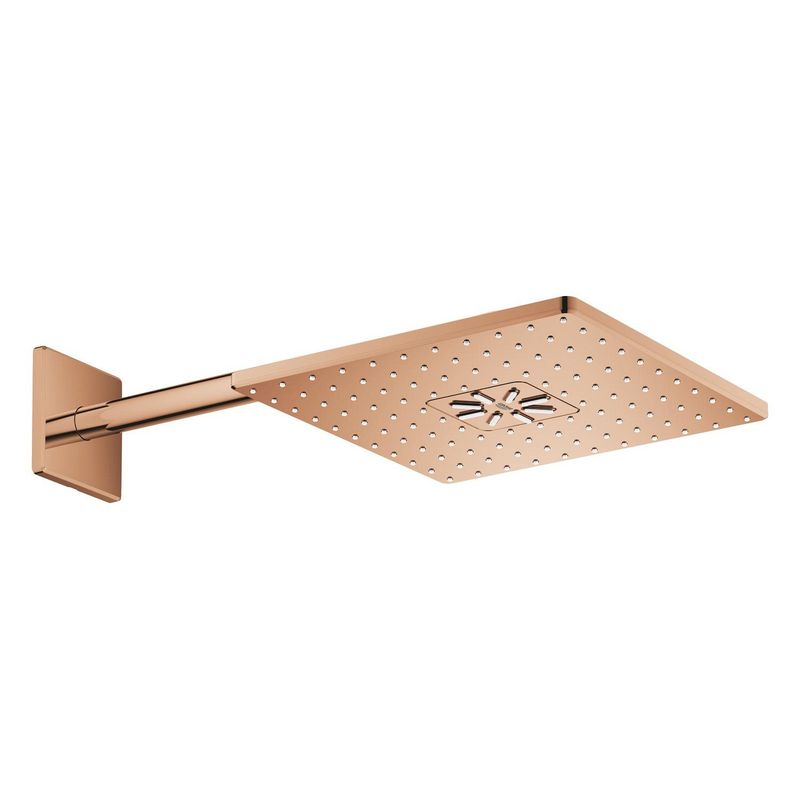 Casa si Gradina - Sanitare - Cazi si cabine de dus - Coloane si seturi de dus - Dus fix Grohe 26479DA0, SmartActive 310 Cube, pe perete, 310 mm, 2 functii, necesita valva, lucios, cupru - Infinity.ro
