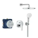 Casa si Gradina - Sanitare - Cazi si cabine de dus - Coloane si seturi de dus - Sistem de dus Grohe 25288000, 250 mm, 1 bar, 110 mm, 1.5 m, 135 mm, 380 mm, 1 functii palarie dus, Crom - Infinity.ro