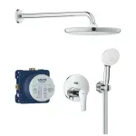 Casa si Gradina - Sanitare - Cazi si cabine de dus - Coloane si seturi de dus - Sistem de dus Grohe 25288000, 250 mm, 1 bar, 110 mm, 1.5 m, 135 mm, 380 mm, 1 functii palarie dus, Crom - Infinity.ro