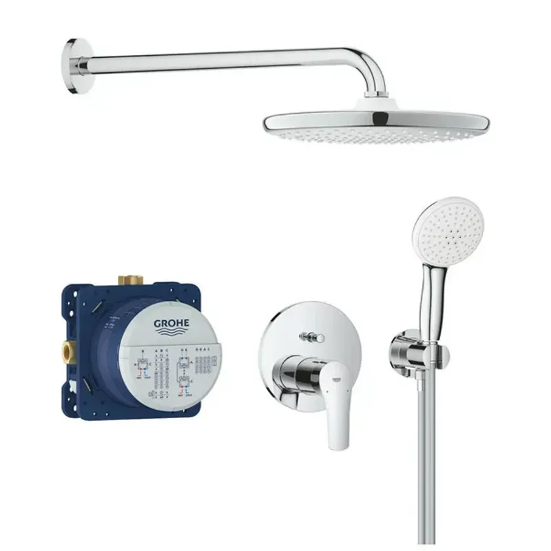 Casa si Gradina - Sanitare - Cazi si cabine de dus - Coloane si seturi de dus - Sistem de dus Grohe 25288000, 250 mm, 1 bar, 110 mm, 1.5 m, 135 mm, 380 mm, 1 functii palarie dus, Crom - Infinity.ro