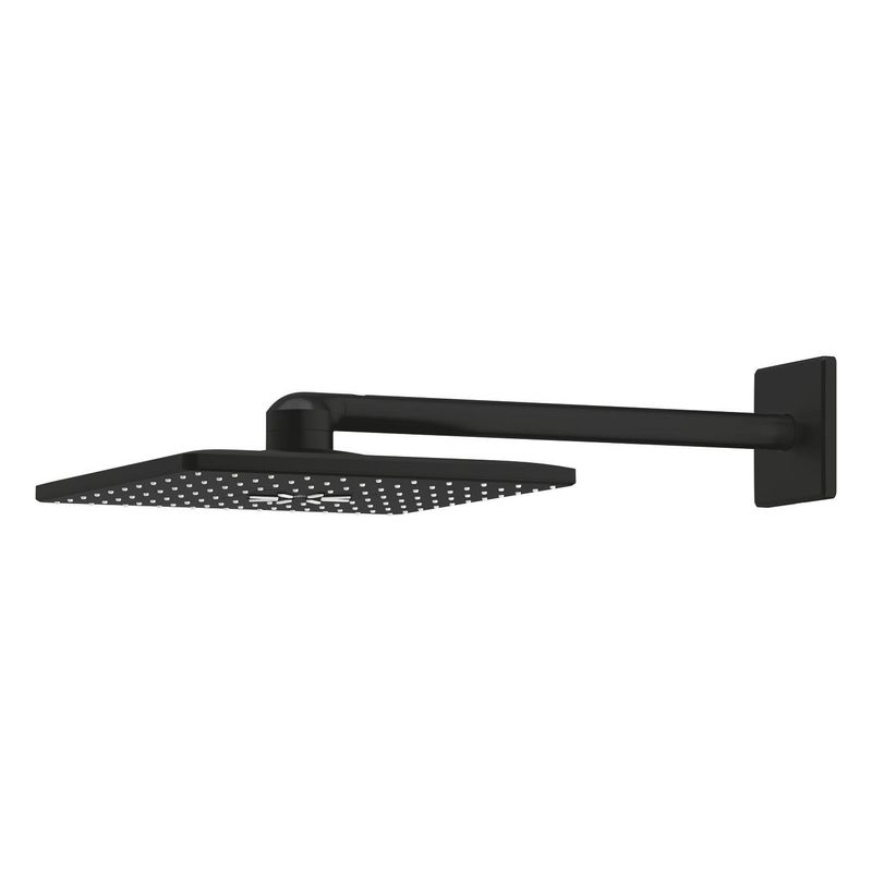 Casa si Gradina - Sanitare - Cazi si cabine de dus - Coloane si seturi de dus - Dus fix Grohe 26479KF0, Rainshower SmartActive 310 Cube, pe perete, 310 mm, 2 functii, necesita valva, mat, negru - Infinity.ro