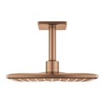Casa si Gradina - Sanitare - Cazi si cabine de dus - Coloane si seturi de dus - Dus fix Grohe 26481DL0, SmartActive Cube, pe tavan, 310 mm, 2 functii, necesita valva, mat, cupru - Infinity.ro