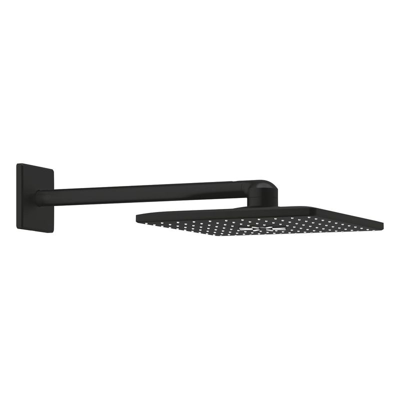 Casa si Gradina - Sanitare - Cazi si cabine de dus - Coloane si seturi de dus - Dus fix Grohe 26479KF0, Rainshower SmartActive 310 Cube, pe perete, 310 mm, 2 functii, necesita valva, mat, negru - Infinity.ro