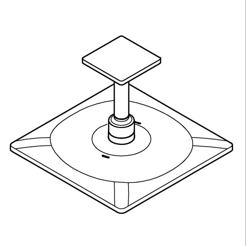 Casa si Gradina - Sanitare - Cazi si cabine de dus - Coloane si seturi de dus - Dus fix Grohe 26481DL0, SmartActive Cube, pe tavan, 310 mm, 2 functii, necesita valva, mat, cupru - Infinity.ro