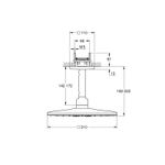 Casa si Gradina - Sanitare - Cazi si cabine de dus - Coloane si seturi de dus - Dus fix Grohe 26481DL0, SmartActive Cube, pe tavan, 310 mm, 2 functii, necesita valva, mat, cupru - Infinity.ro