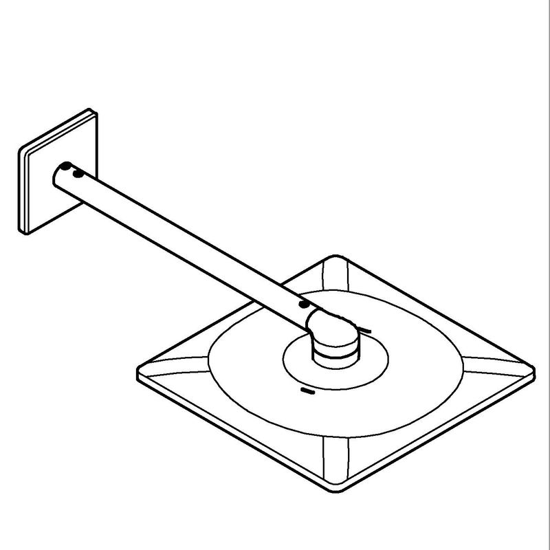 Casa si Gradina - Sanitare - Cazi si cabine de dus - Coloane si seturi de dus - Dus fix Grohe 26479KF0, Rainshower SmartActive 310 Cube, pe perete, 310 mm, 2 functii, necesita valva, mat, negru - Infinity.ro