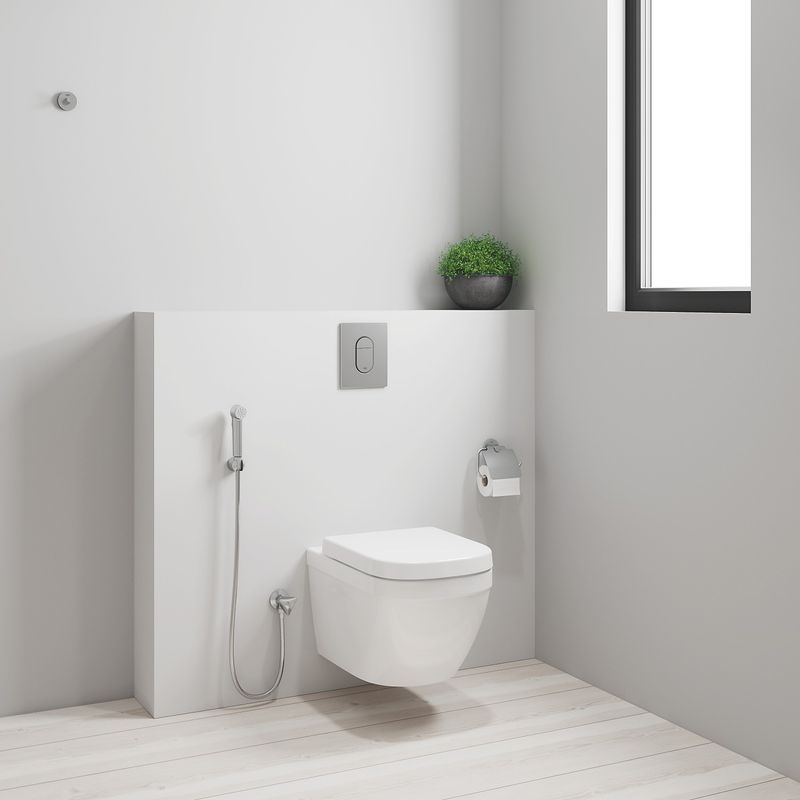 Casa si Gradina - Sanitare - Cazi si cabine de dus - Coloane si seturi de dus - Set dus igienic Grohe 26354000, 1 bar, 36 mm, 1.25 m, 1 functii para dus, 1 orificii instalare, Crom - Infinity.ro
