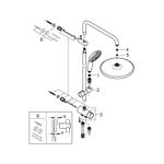 Casa si Gradina - Sanitare - Cazi si cabine de dus - Coloane si seturi de dus - Coloana dus Grohe 26980001, 1.5 m, 110 mm, 736 mm, 250 mm, 3 functii para dus, 1/2 conexiune furtun, Crom - Infinity.ro