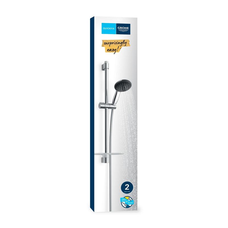 Casa si Gradina - Sanitare - Cazi si cabine de dus - Coloane si seturi de dus - Coloana dus Grohe 26952001, 1.75 m, 110 mm, 620 mm, 2 functii para dus, 1/2 conexiune furtun, conexiune universala, Crom - Infinity.ro