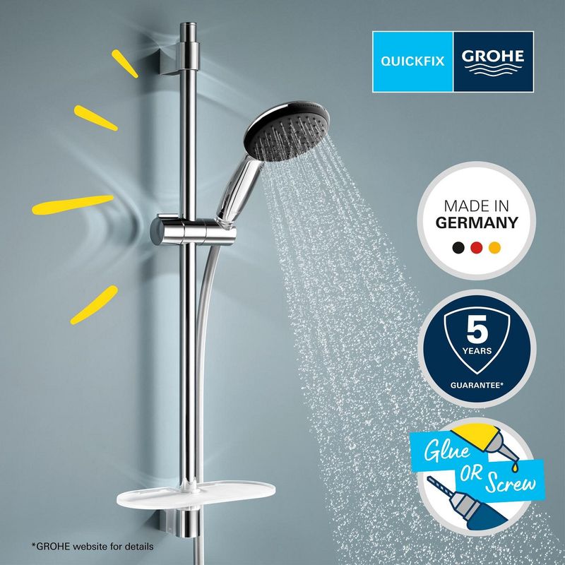 Casa si Gradina - Sanitare - Cazi si cabine de dus - Coloane si seturi de dus - Coloana dus Grohe 26952001, 1.75 m, 110 mm, 620 mm, 2 functii para dus, 1/2 conexiune furtun, conexiune universala, Crom - Infinity.ro