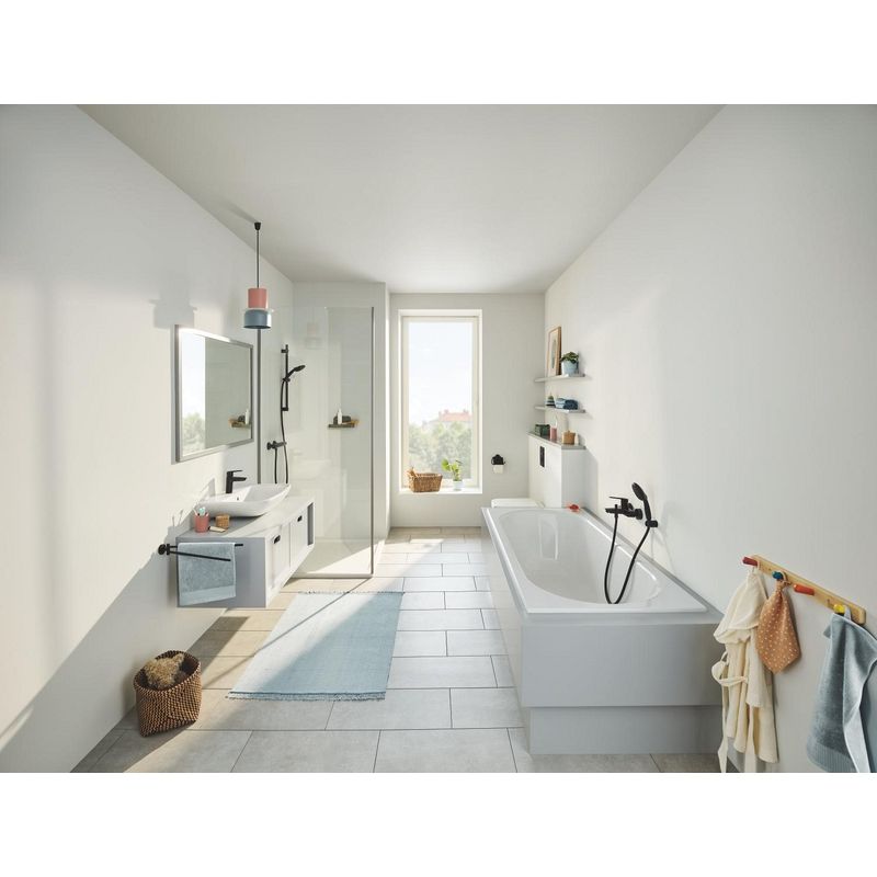 Casa si Gradina - Sanitare - Cazi si cabine de dus - Coloane si seturi de dus - Coloana dus Grohe 269542431, 1.75 m, 110 mm, 900 mm, 2 functii para dus, 1/2 conexiune furtun, Negru - Infinity.ro