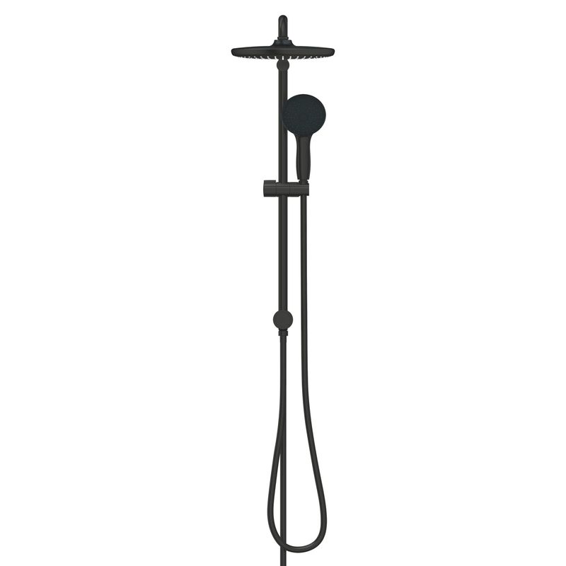 Casa si Gradina - Sanitare - Cazi si cabine de dus - Coloane si seturi de dus - Coloana dus Grohe 269802431, 1.5 m, 110 mm, 736 mm, 250 mm, 3 functii para dus, 1/2 conexiune furtun, Negru - Infinity.ro