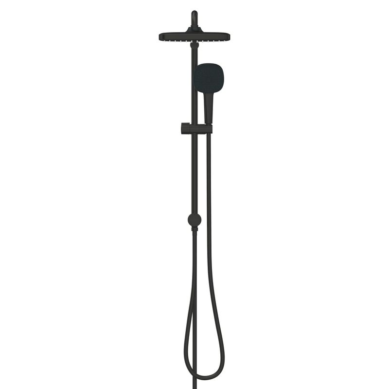 Casa si Gradina - Sanitare - Cazi si cabine de dus - Coloane si seturi de dus - Coloana dus Grohe 269772431, 1.5 m, 110 mm, 736 mm, 250 mm, 3 functii para dus, 1/2 conexiune furtun, Negru - Infinity.ro