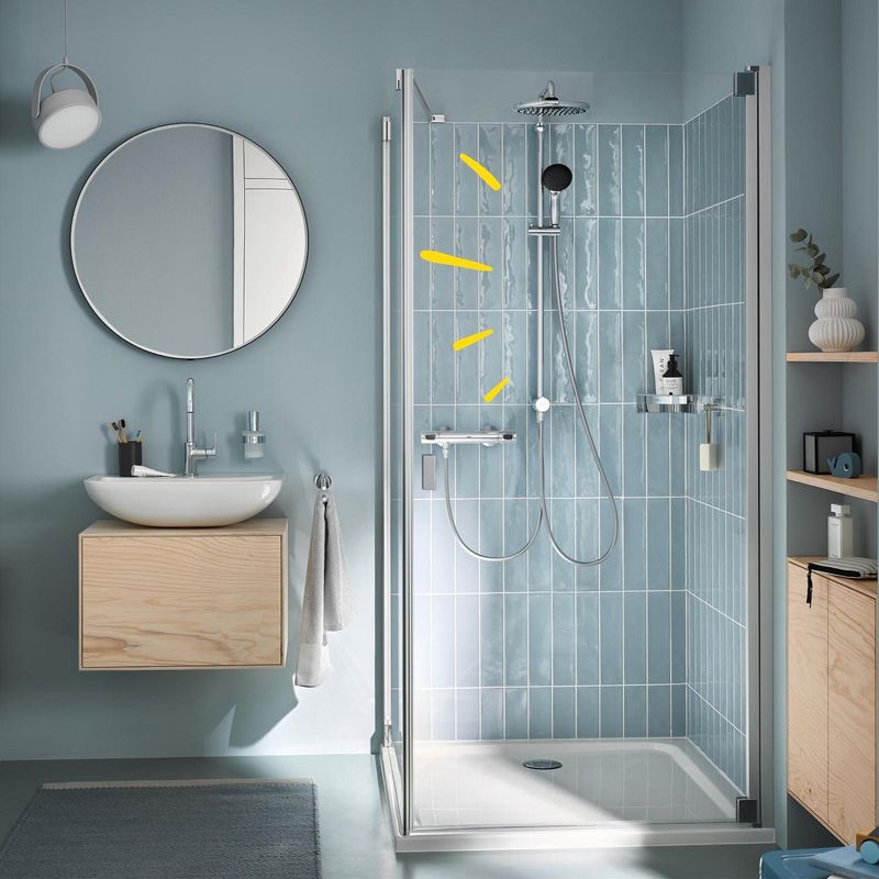 Casa si Gradina - Sanitare - Cazi si cabine de dus - Coloane si seturi de dus - Coloana dus Grohe 26989001, 1.5 m, 110 mm, 1136 mm, 250 mm, 2 functii para dus, 1/2 conexiune furtun, Crom - Infinity.ro
