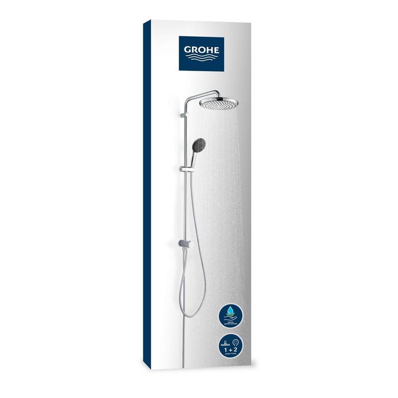 Casa si Gradina - Sanitare - Cazi si cabine de dus - Coloane si seturi de dus - Coloana dus Grohe 26989001, 1.5 m, 110 mm, 1136 mm, 250 mm, 2 functii para dus, 1/2 conexiune furtun, Crom - Infinity.ro