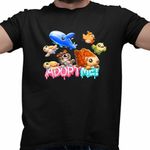 Fashion, accesorii si bijuterii - Barbati - Imbracaminte - Tricouri si bluze barbati - Tricou Barbati Roblox Adopt Me Arici Balena, negru, marime 2XL - Infinity.ro