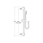 Casa si Gradina - Sanitare - Cazi si cabine de dus - Coloane si seturi de dus - Coloana dus Roca A5B3413C00, 1.7 m, 100 mm, 700 mm, 1 functii para dus, 1/2 conexiune furtun, conexiune universala, Crom - Infinity.ro