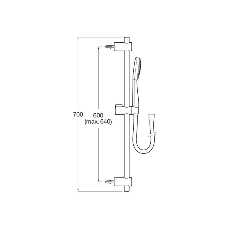 Casa si Gradina - Sanitare - Cazi si cabine de dus - Coloane si seturi de dus - Coloana dus Roca A5B3413C00, 1.7 m, 100 mm, 700 mm, 1 functii para dus, 1/2 conexiune furtun, conexiune universala, Crom - Infinity.ro