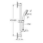 Casa si Gradina - Sanitare - Cazi si cabine de dus - Coloane si seturi de dus - Coloana dus Grohe 27942001, 1.75 m, 110 mm, 600 mm, 1 functii para dus, 1/2 conexiune furtun, conexiune universala, Crom - Infinity.ro