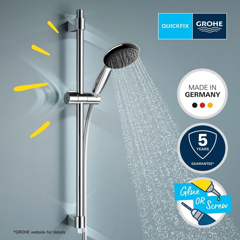 Casa si Gradina - Sanitare - Cazi si cabine de dus - Coloane si seturi de dus - Coloana dus Grohe 27948001, 1.75 m, 110 mm, 620 mm, 2 functii para dus, 1/2 conexiune furtun, conexiune universala, Crom - Infinity.ro