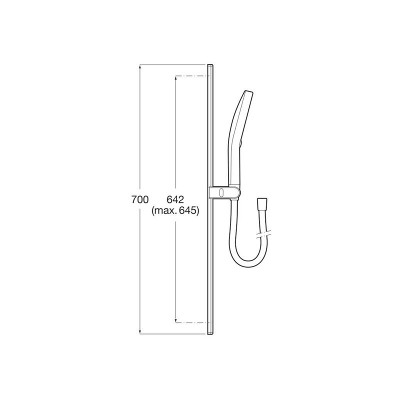 Casa si Gradina - Sanitare - Cazi si cabine de dus - Coloane si seturi de dus - Coloana dus Roca A5B8E14NB0, 1.7 m, 130 mm, 700 mm, 3 functii para dus, 1/2 conexiune furtun, suport pivotant, Negru - Infinity.ro