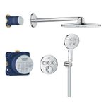 Casa si Gradina - Sanitare - Cazi si cabine de dus - Coloane si seturi de dus - Sistem de dus Grohe 34863000, 322 mm, 1 bar, 130 mm, 1.5 m, 135 mm, 430 mm, 3 functii palarie dus, Crom - Infinity.ro