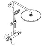 Casa si Gradina - Sanitare - Cazi si cabine de dus - Coloane si seturi de dus - Sistem de dus Grohe 26075DL0, 310 mm, 1 bar, 110 mm, 1.75 m, 1132 mm, 470 mm, 1 functii palarie dus, Cupru - Infinity.ro
