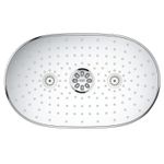 Casa si Gradina - Sanitare - Cazi si cabine de dus - Coloane si seturi de dus - Dus fix Grohe 26254000, 360 mm, 1 bar, 220 mm, 361 mm, 447 mm, 2 pulverizari, 26264001 cod valva incastrata, Crom - Infinity.ro