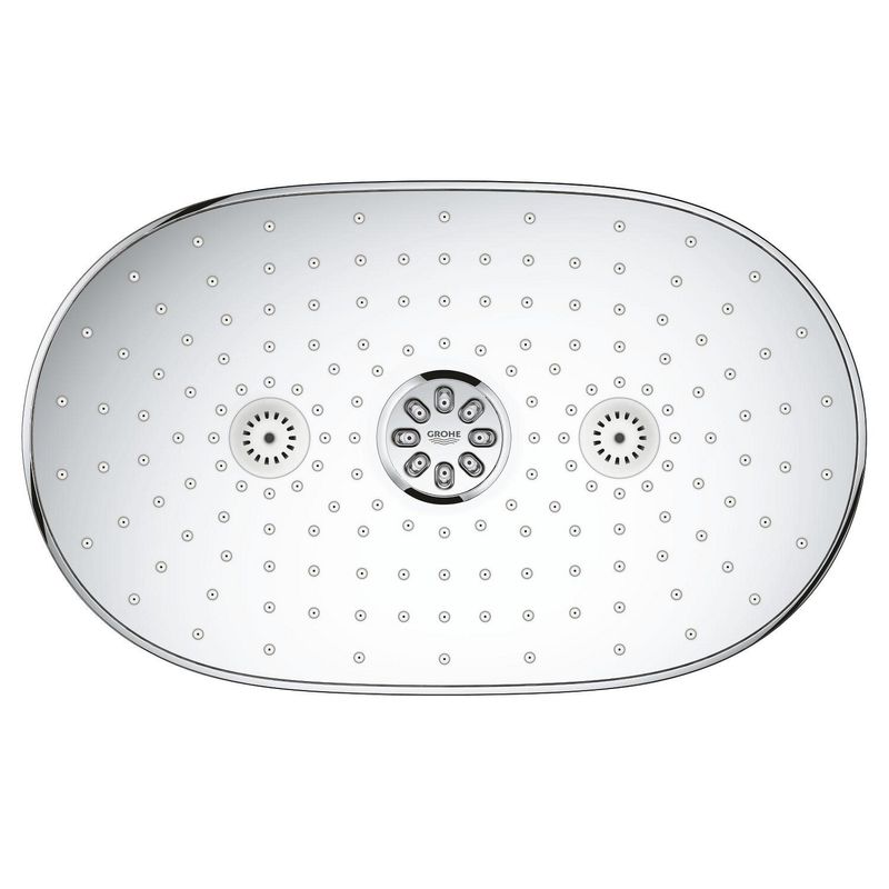 Casa si Gradina - Sanitare - Cazi si cabine de dus - Coloane si seturi de dus - Dus fix Grohe 26254000, 360 mm, 1 bar, 220 mm, 361 mm, 447 mm, 2 pulverizari, 26264001 cod valva incastrata, Crom - Infinity.ro