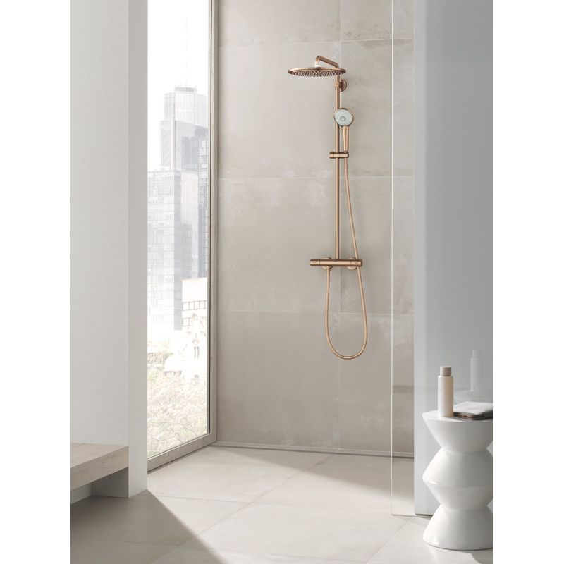 Casa si Gradina - Sanitare - Cazi si cabine de dus - Coloane si seturi de dus - Sistem de dus Grohe 26075DL0, 310 mm, 1 bar, 110 mm, 1.75 m, 1132 mm, 470 mm, 1 functii palarie dus, Cupru - Infinity.ro