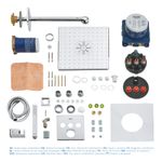 Casa si Gradina - Sanitare - Cazi si cabine de dus - Coloane si seturi de dus - Sistem de dus Grohe 34712000, 310 mm, 1 bar, 66 mm, 1.5 m, 430 mm, 2 functii palarie dus, 1 functii para dus, Crom - Infinity.ro