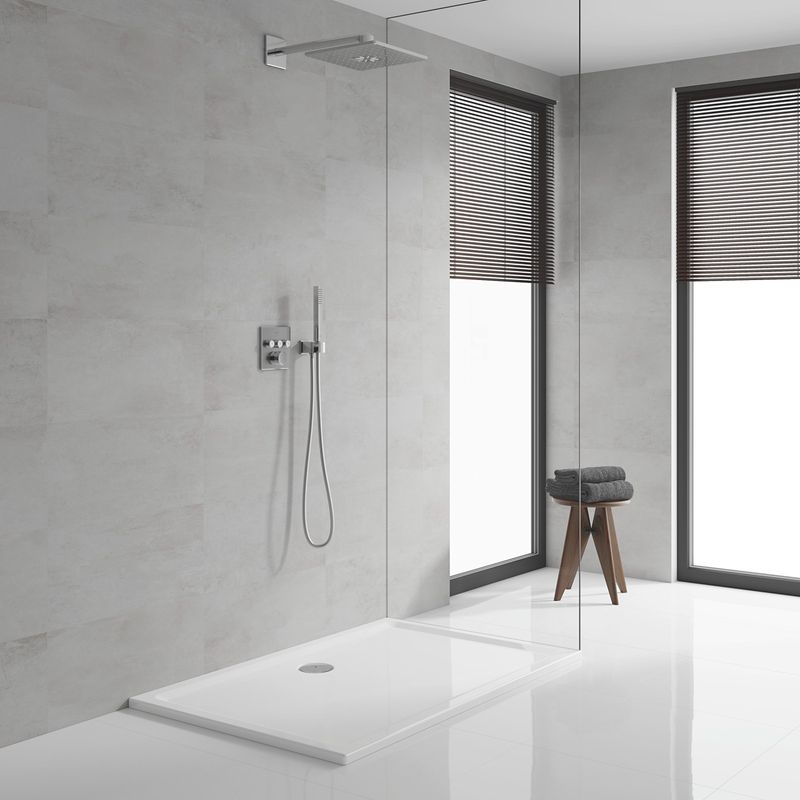 Casa si Gradina - Sanitare - Cazi si cabine de dus - Coloane si seturi de dus - Sistem de dus Grohe 34712000, 310 mm, 1 bar, 66 mm, 1.5 m, 430 mm, 2 functii palarie dus, 1 functii para dus, Crom - Infinity.ro