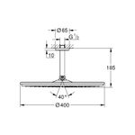 Casa si Gradina - Sanitare - Cazi si cabine de dus - Coloane si seturi de dus - Dus fix Grohe 26256000, 400 mm, 1 bar, 185 mm, 1 pulverizari, 1/2 conexiune instalare, pivotant, Crom - Infinity.ro