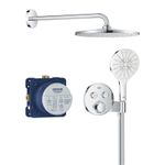 Casa si Gradina - Sanitare - Cazi si cabine de dus - Coloane si seturi de dus - Sistem de dus Grohe 34877000, 310 mm, 1 bar, 130 mm, 1.5 m, 135 mm, 422 mm, 1 functii palarie dus, Crom - Infinity.ro