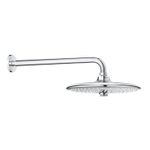 Casa si Gradina - Sanitare - Cazi si cabine de dus - Coloane si seturi de dus - Dus fix Grohe 26458000, 260 mm, 1 bar, 380 mm, 3 pulverizari, 1/2 conexiune instalare, pivotant, Crom - Infinity.ro