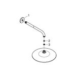 Casa si Gradina - Sanitare - Cazi si cabine de dus - Coloane si seturi de dus - Dus fix Grohe 26458000, 260 mm, 1 bar, 380 mm, 3 pulverizari, 1/2 conexiune instalare, pivotant, Crom - Infinity.ro
