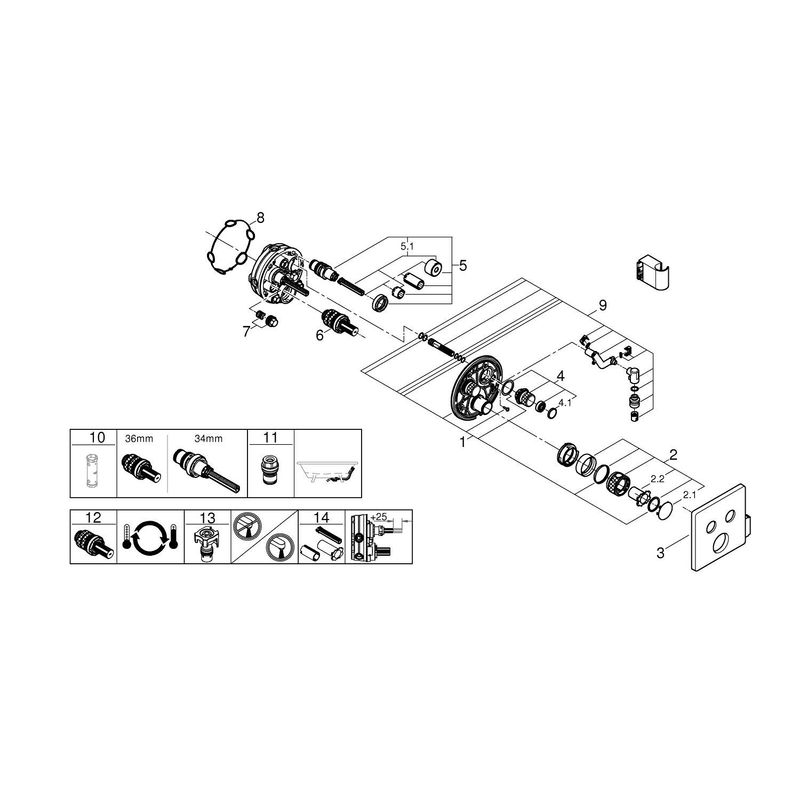 Casa si Gradina - Sanitare - Cazi si cabine de dus - Coloane si seturi de dus - Sistem de dus Grohe 34865000, 310 mm, 1 bar, 130 mm, 1.5 m, 135 mm, 422 mm, 1 functii palarie dus, Crom - Infinity.ro