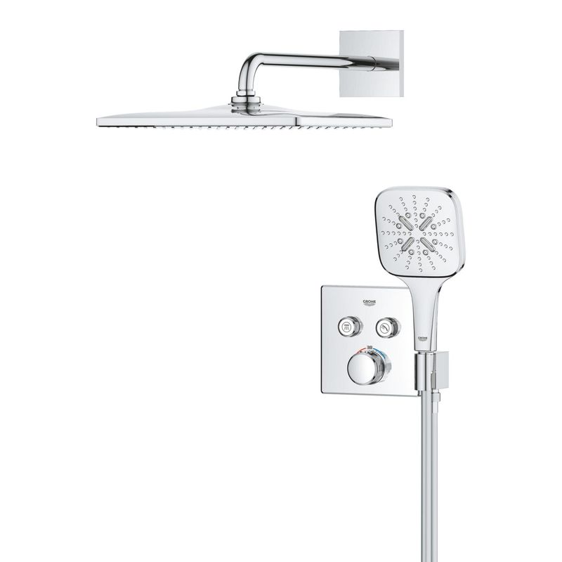Casa si Gradina - Sanitare - Cazi si cabine de dus - Coloane si seturi de dus - Sistem de dus Grohe 34865000, 310 mm, 1 bar, 130 mm, 1.5 m, 135 mm, 422 mm, 1 functii palarie dus, Crom - Infinity.ro