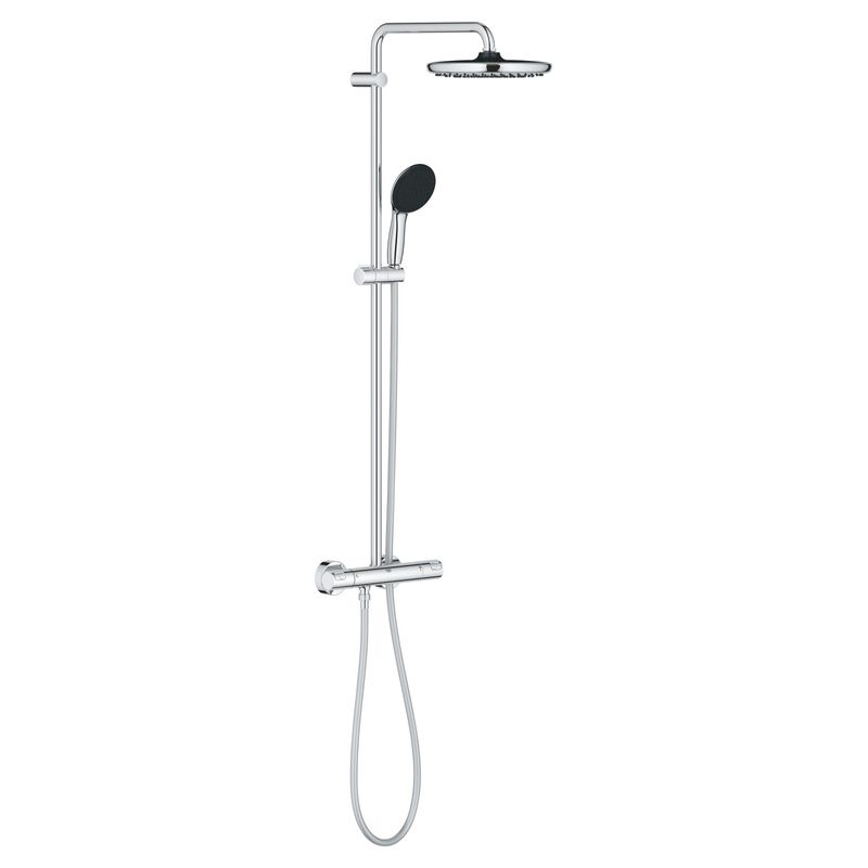Casa si Gradina - Sanitare - Cazi si cabine de dus - Coloane si seturi de dus - Sistem de dus Grohe 26677001, 250 mm, 1 bar, 110 mm, 1.75 m, 1132 mm, 412 mm, 1 functii palarie dus, Crom - Infinity.ro