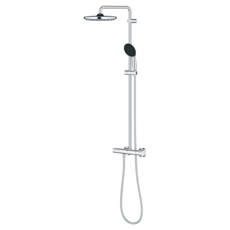 Casa si Gradina - Sanitare - Cazi si cabine de dus - Coloane si seturi de dus - Sistem de dus Grohe 26677001, 250 mm, 1 bar, 110 mm, 1.75 m, 1132 mm, 412 mm, 1 functii palarie dus, Crom - Infinity.ro