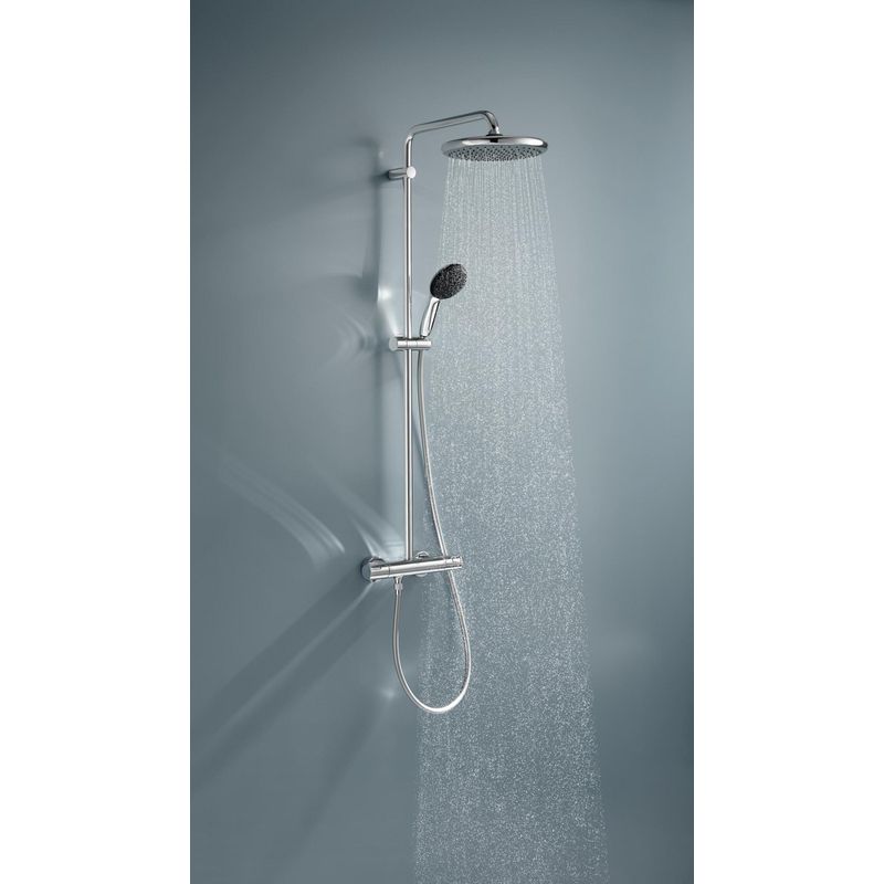 Casa si Gradina - Sanitare - Cazi si cabine de dus - Coloane si seturi de dus - Sistem de dus Grohe 26677001, 250 mm, 1 bar, 110 mm, 1.75 m, 1132 mm, 412 mm, 1 functii palarie dus, Crom - Infinity.ro