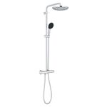 Casa si Gradina - Sanitare - Cazi si cabine de dus - Coloane si seturi de dus - Sistem de dus Grohe 26677001, 250 mm, 1 bar, 110 mm, 1.75 m, 1132 mm, 412 mm, 1 functii palarie dus, Crom - Infinity.ro