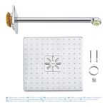 Casa si Gradina - Sanitare - Cazi si cabine de dus - Coloane si seturi de dus - Dus fix Grohe 26479000, 310 mm, 1 bar, 430 mm, 2 pulverizari, 26484000 cod valva incastrata, pivotant, Crom - Infinity.ro