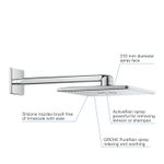 Casa si Gradina - Sanitare - Cazi si cabine de dus - Coloane si seturi de dus - Dus fix Grohe 26479000, 310 mm, 1 bar, 430 mm, 2 pulverizari, 26484000 cod valva incastrata, pivotant, Crom - Infinity.ro